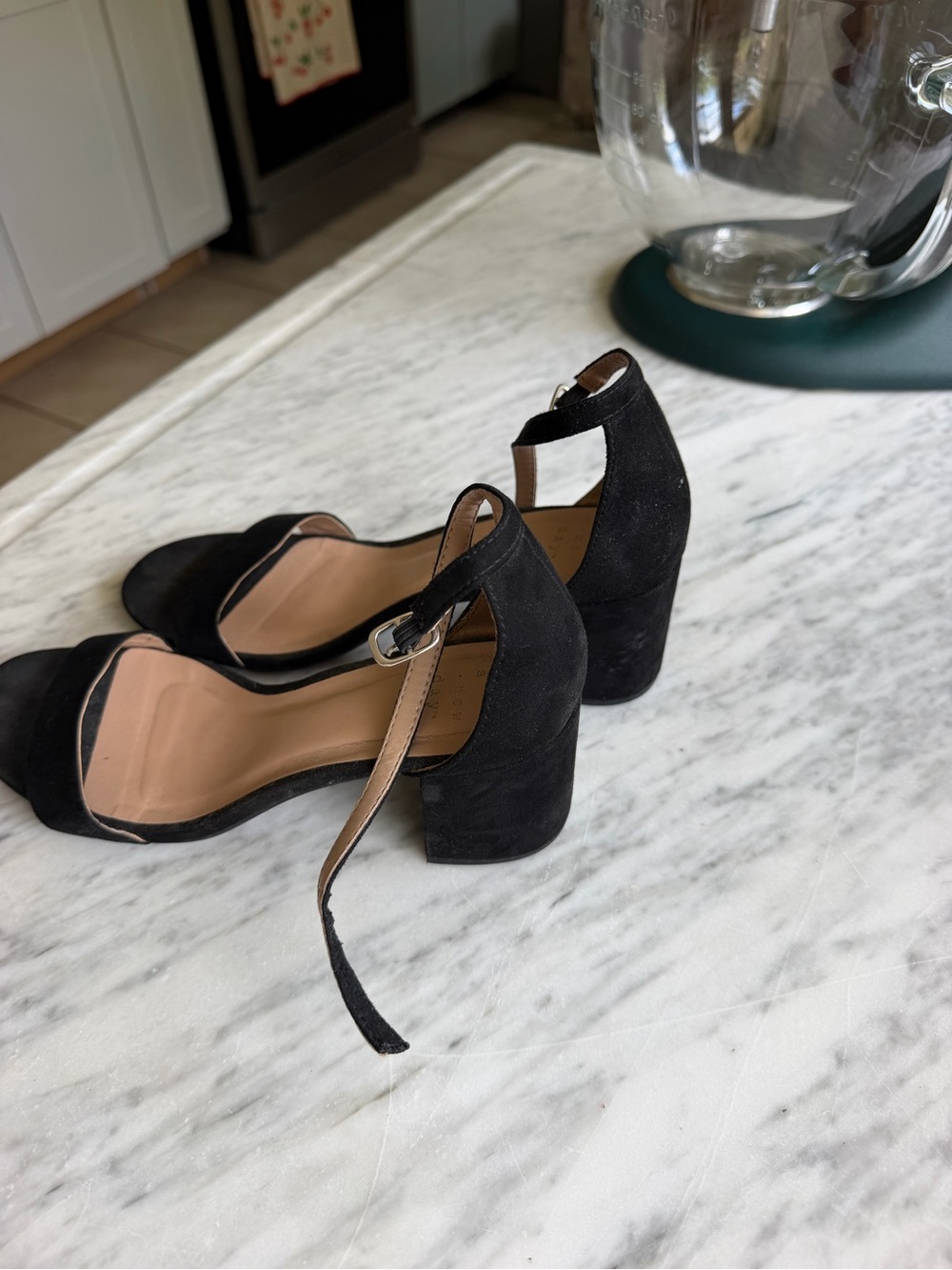 a new day Black Suede Block Heel Sandals - Picture 3 of 5